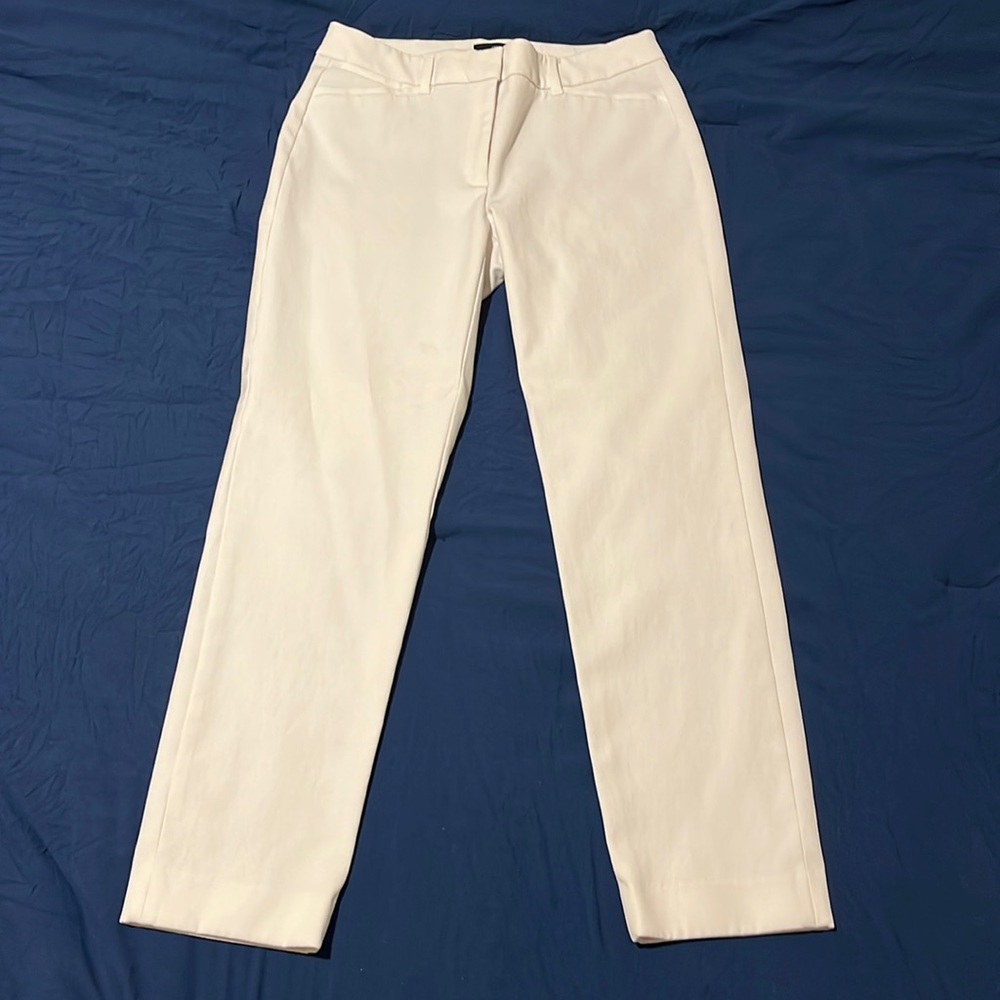 White House Black Market Small White Slim Ankle Pant